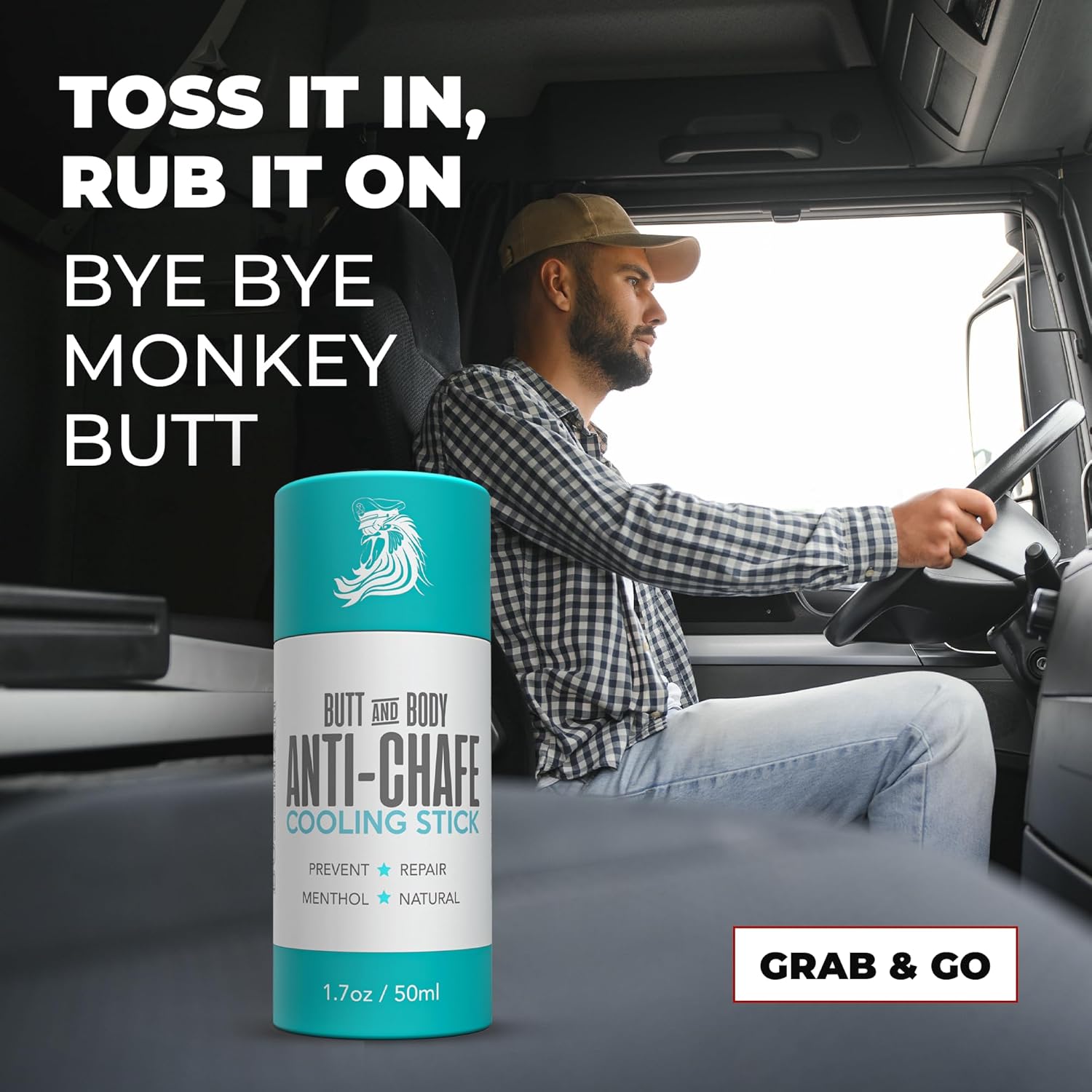 Butt & Body Cooling Anti-Chafe Stick with Menthol