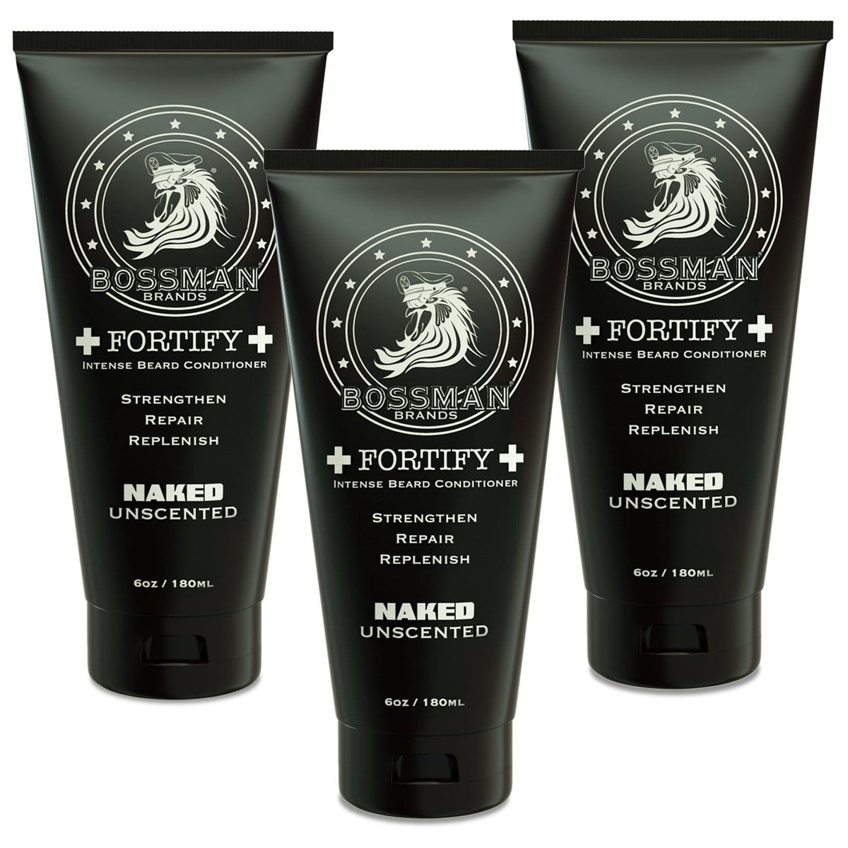 Fortify Intense Beard Conditioner | Facial Hair & Beard Conditioners Bossman Brands#Scent_Naked
