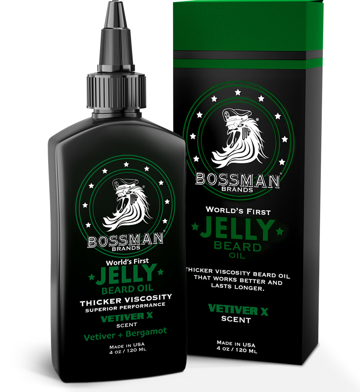 Jelly Beard Oil, Vetiver X, bottle and box#Scent_Vetiver X