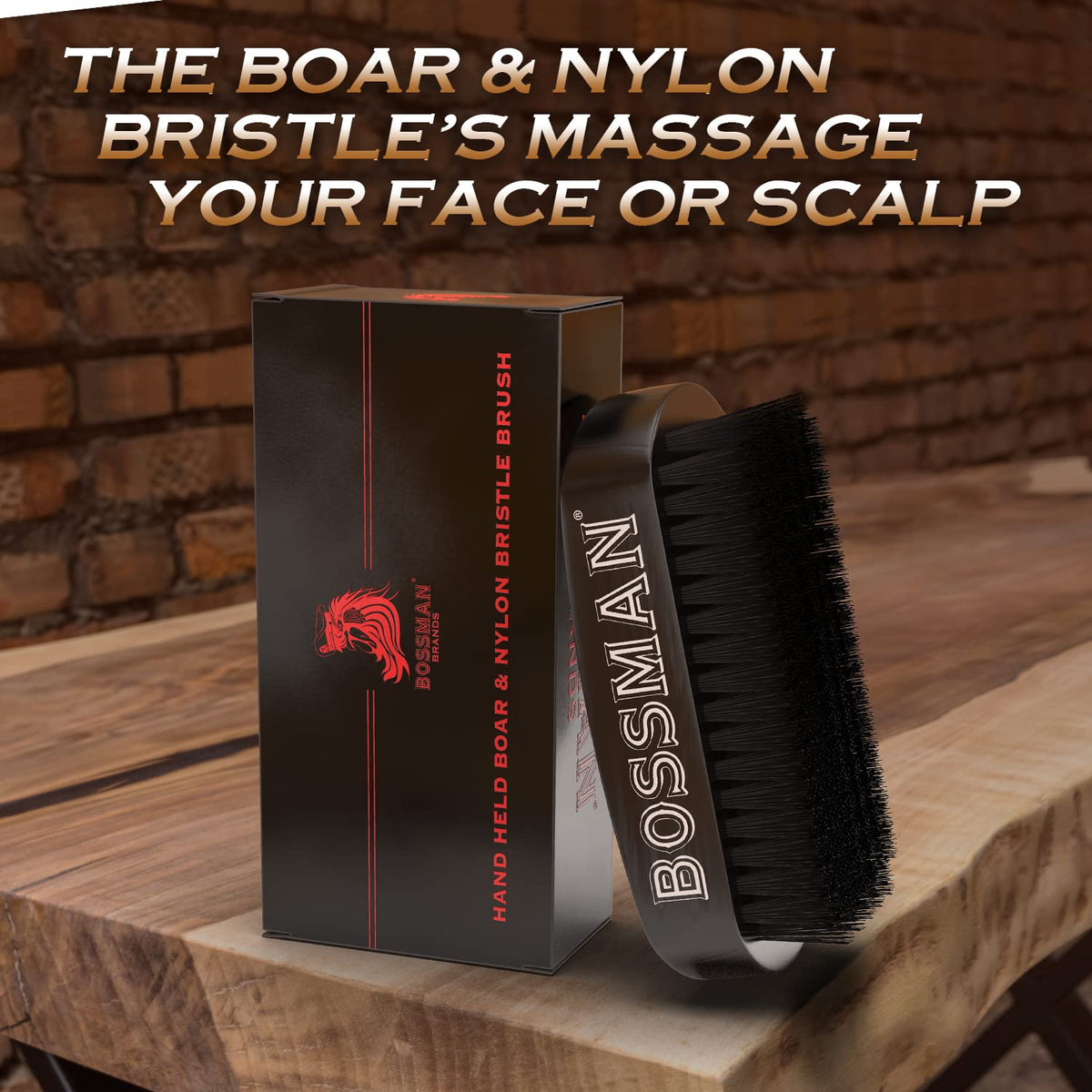 Hand Held Boar & Nylon Bristle Brush