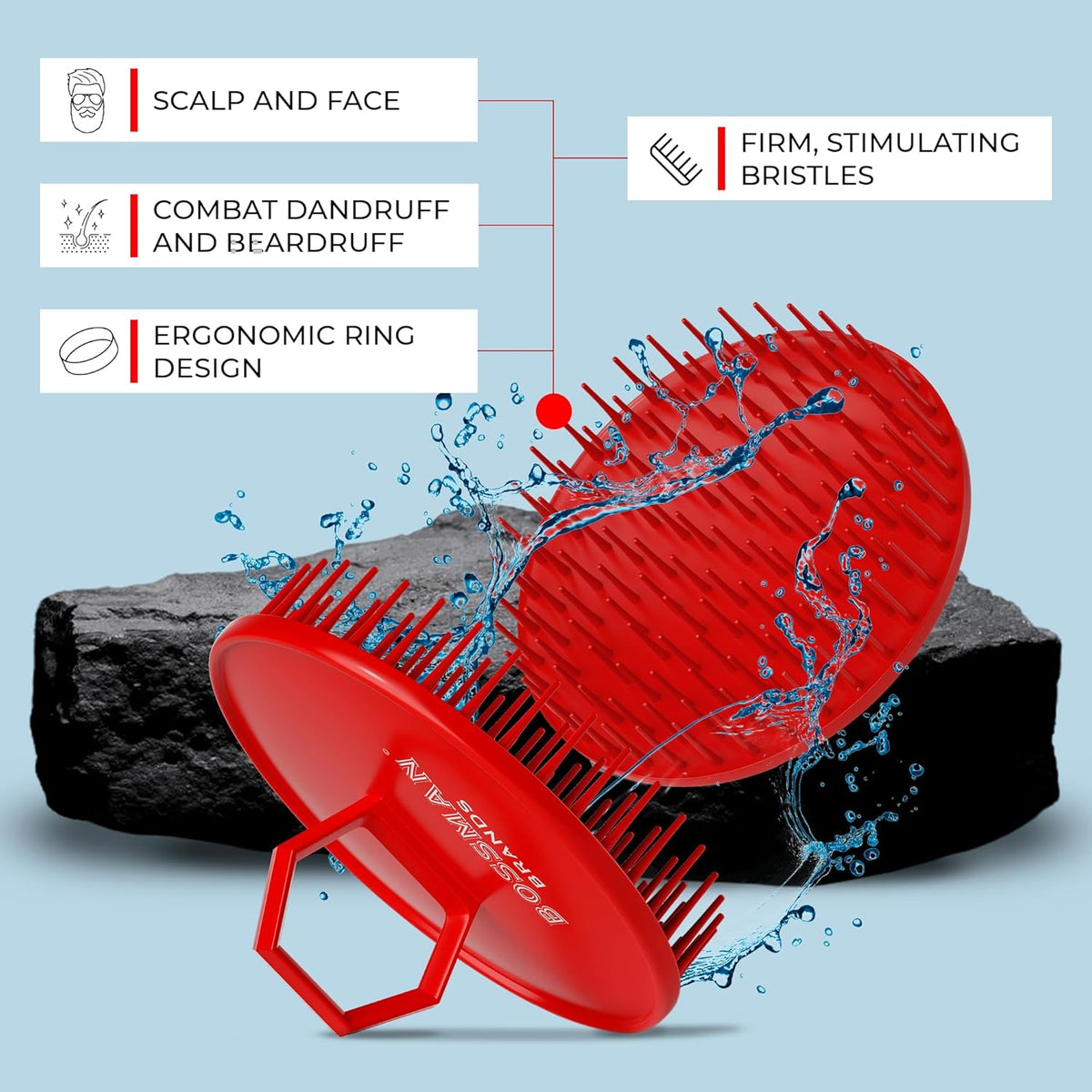 Beard & Scalp Shampoo Shower Brush