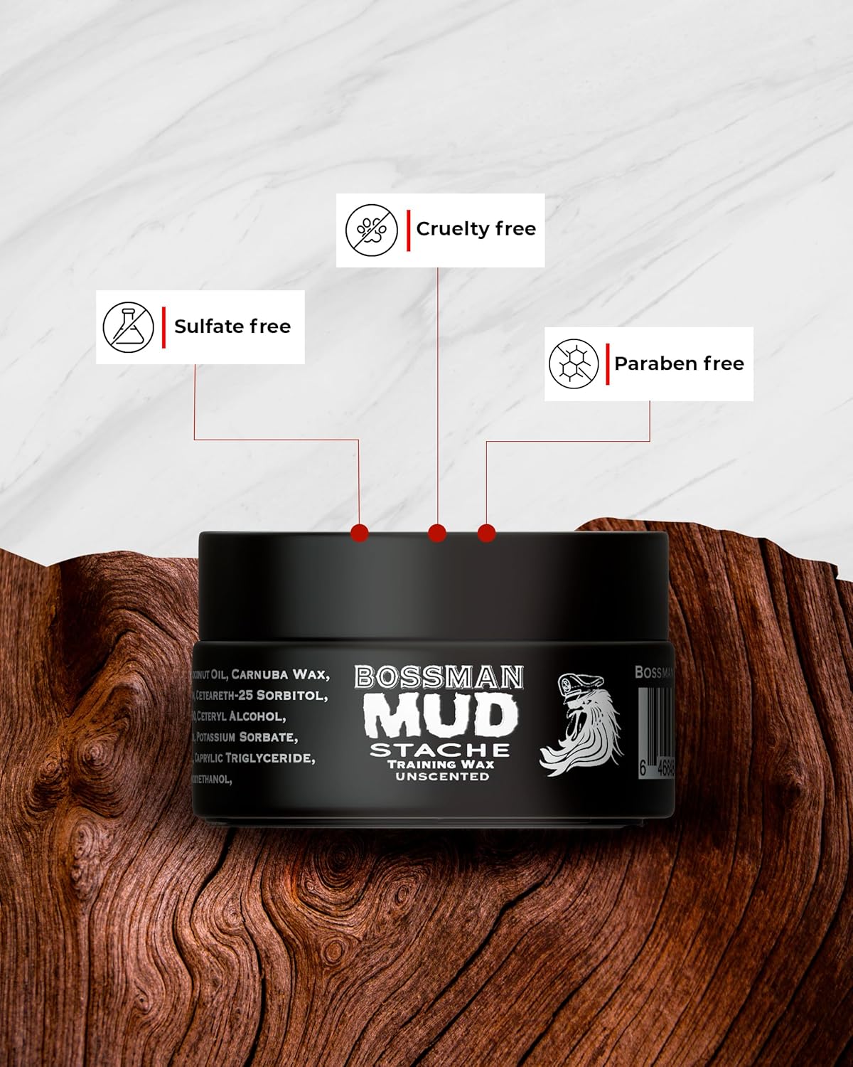 Bossman Mustache Wax | MUDstache® Training Wax