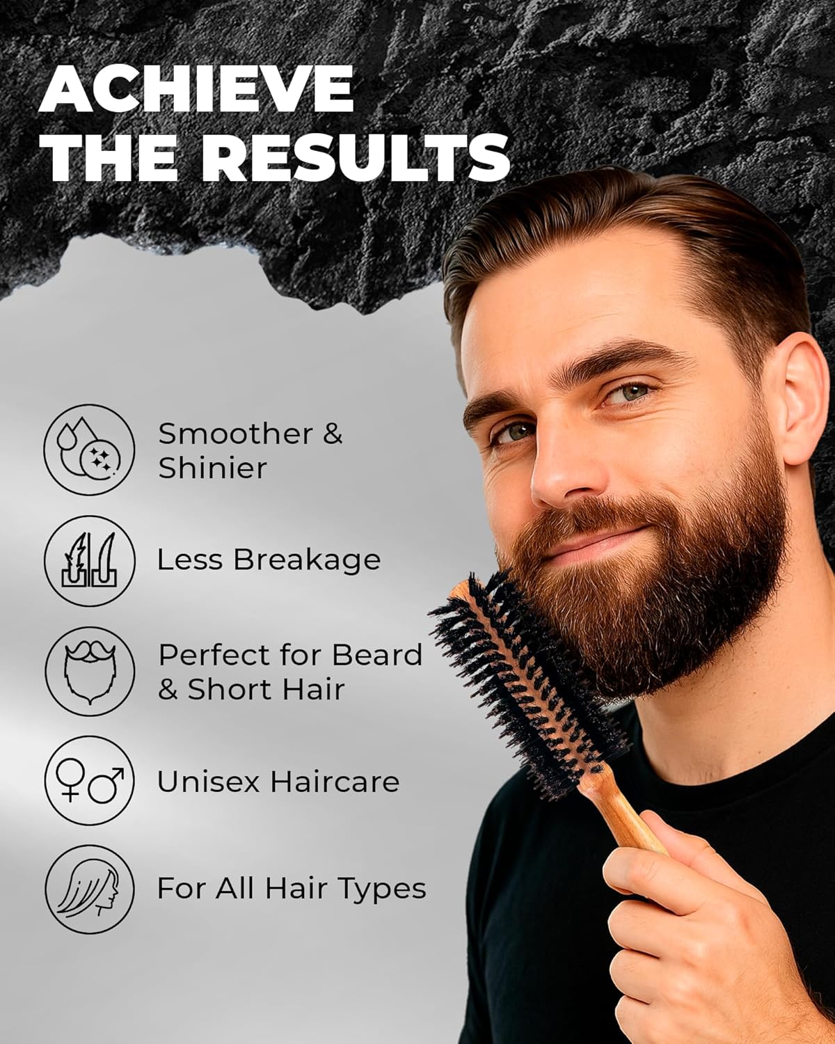 Round Boar & Nylon Bristle Brush
