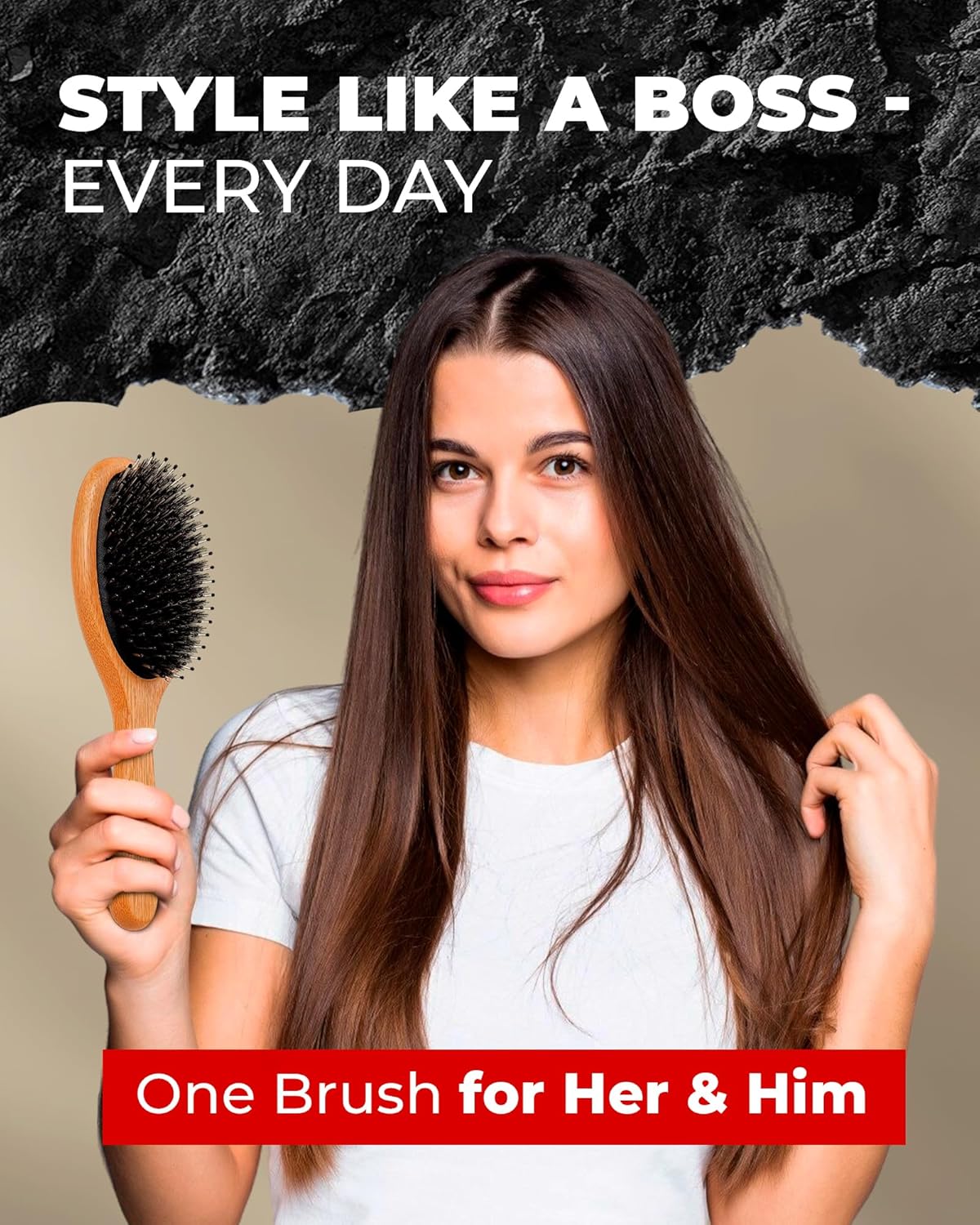 Boar Hair and Nylon Bristle Brush for hair & beard