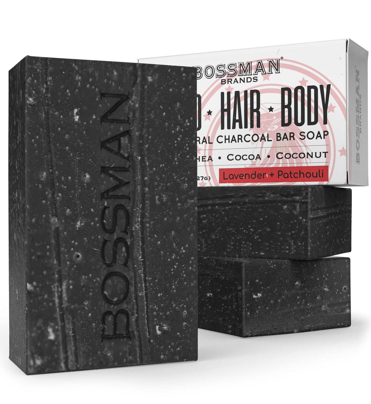 Bossman Bar Soap, Lavender + Patchouli, 3-pack#Scent_Lavender + Patchouli