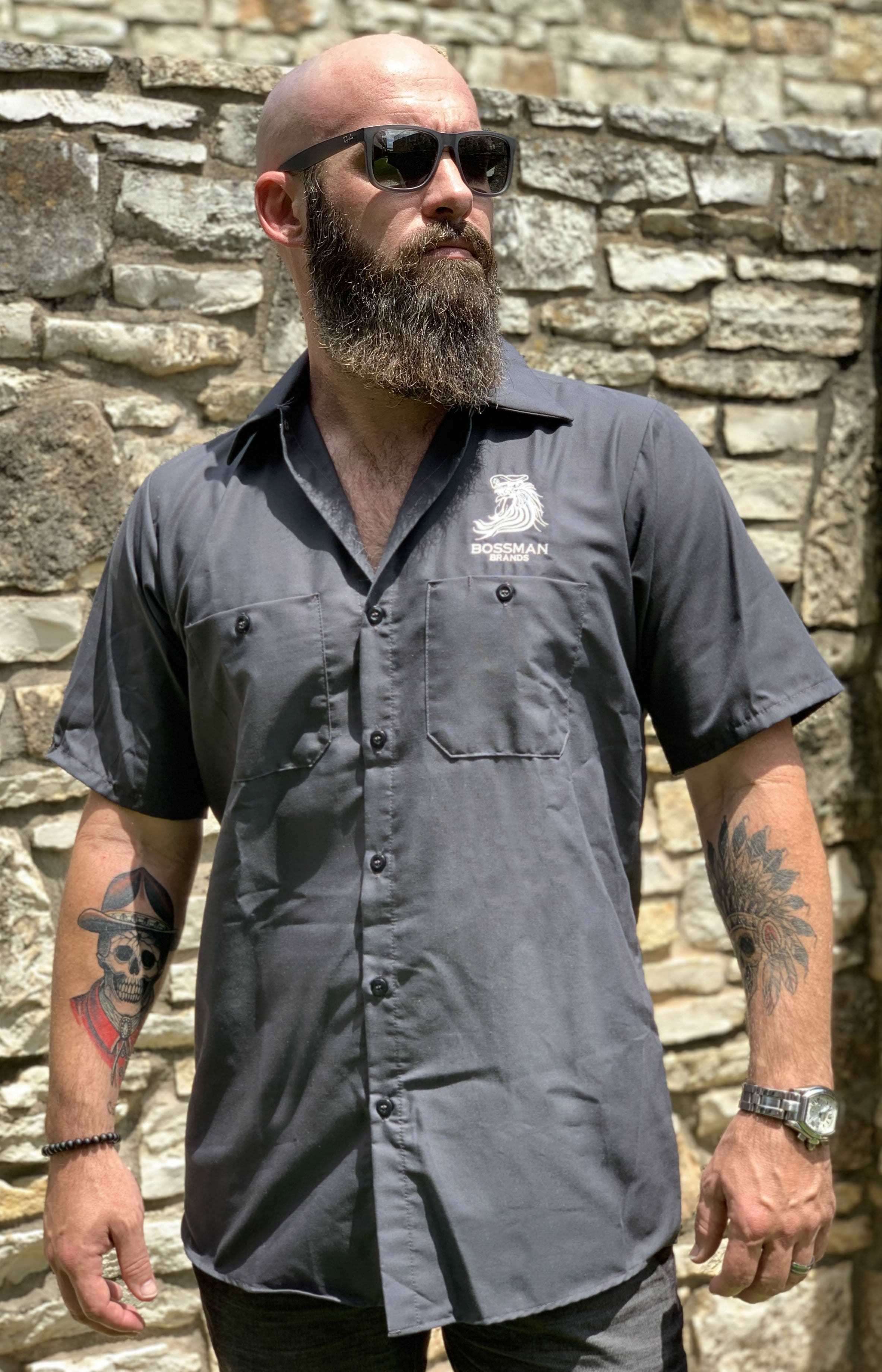 Bossman Grey Work Shirt Bossman Brands