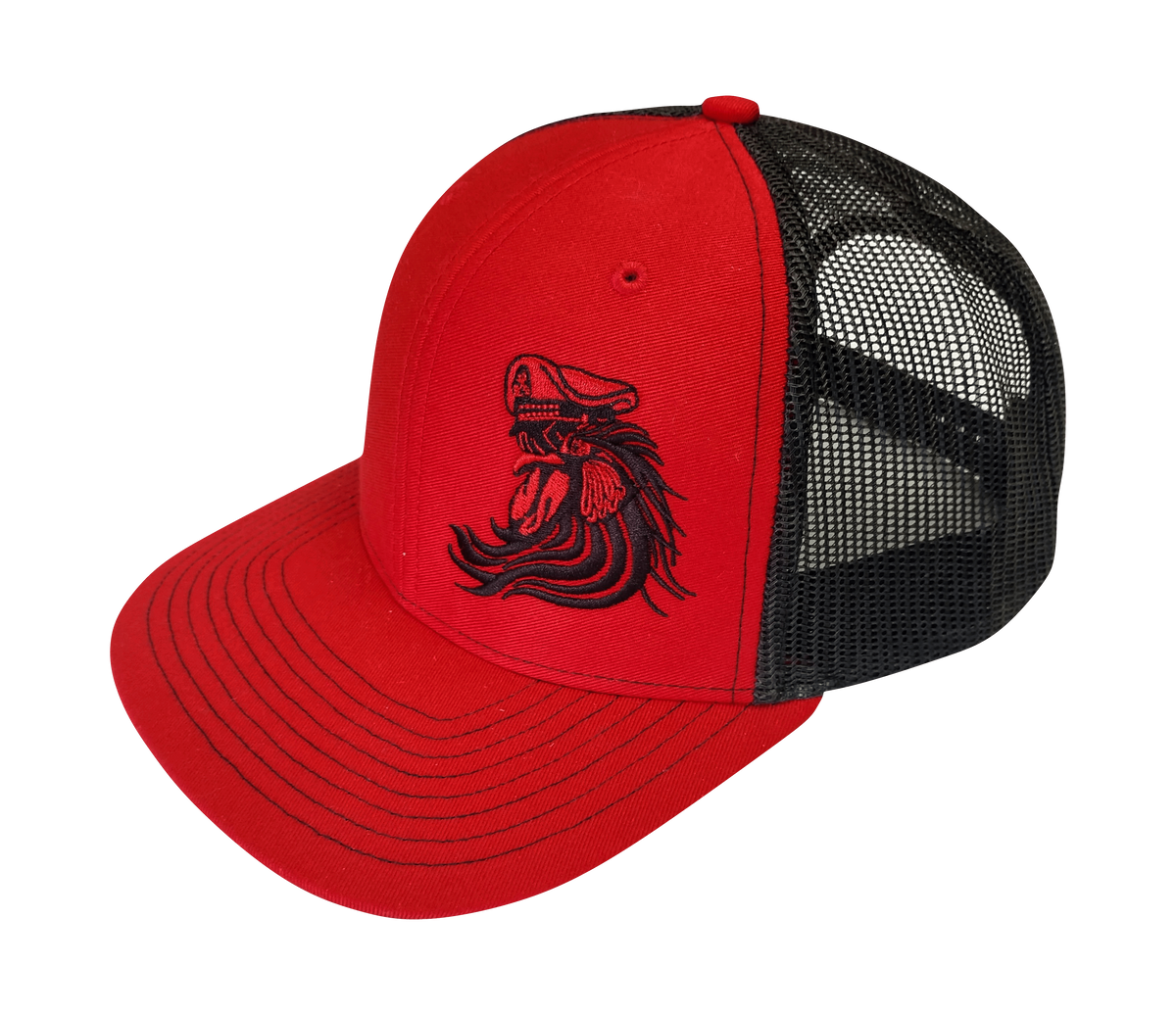 Bossman Red & Black Mesh Hat Bossman Brands