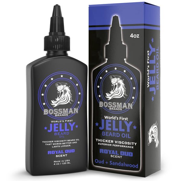 Jelly Beard Oil, Royal Oud, bottle and box#Scent_Royal Oud