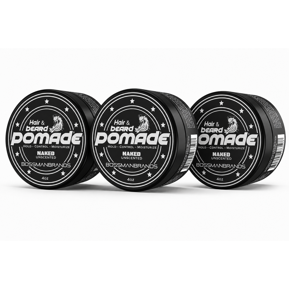 Hair & Beard Pomade, Naked, 3-pack#Scent_Naked