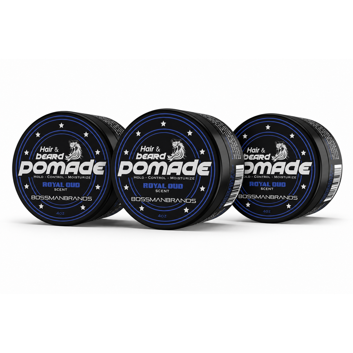 Hair & Beard Pomade, Royal Oud, 3-pack#Scent_Royal Oud