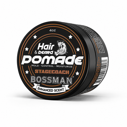 Hair & Beard Pomade, Stagecoach, jar closed#Scent_Stagecoach